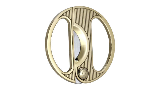 Elie Bleu - Polished Gold IP & Pinstripe/Goldtone Button Πουροκόπτης