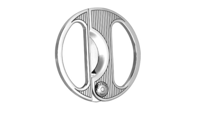 Elie Bleu - Polished Stainless Steel & Pinstripe/Silvertone Button Πουροκόπτης