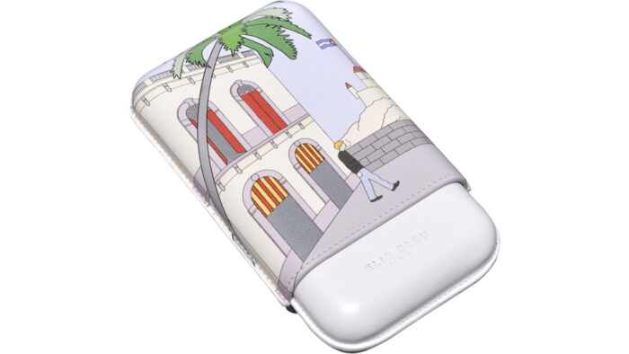 Elie Bleu - Casa Cubana Δερμάτινη Θήκη για 3 πούρα – Ring 64