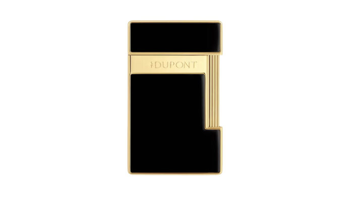 Dupont – Slimmy  Shiny Black Lacquer Αναπτήρας, Black/Golden (028222)