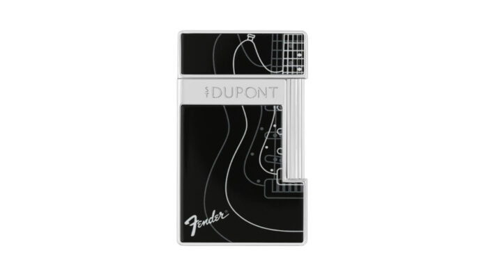 S.T Dupont – Fender Slimmy Noir Αναπτήρας, Black/Chrome (028025)