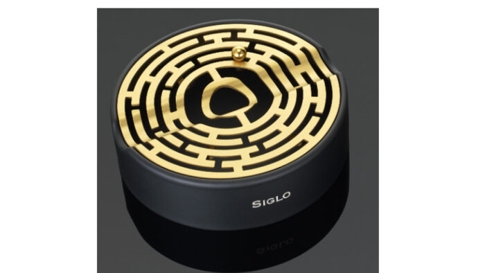 Siglo - Maze Black/Gold Τασάκι για 2 Πούρα