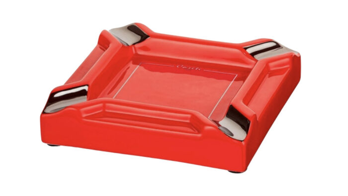 Caseti - Κόκκινο Κεραμικό Τασάκι για 4 πούρα (424322)